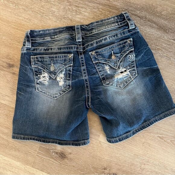 Miss Me Denim Jean Shorts Size 28 Mid Rise Easy Short - Picture 11 of 12